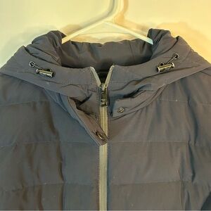 Michael Kors Black Puffer Jacket with High Collar and Hood